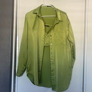 Nasty Gal 2 piece green set!